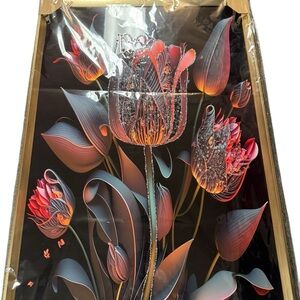 Elegant Metallic Tulip Wall Art Decor